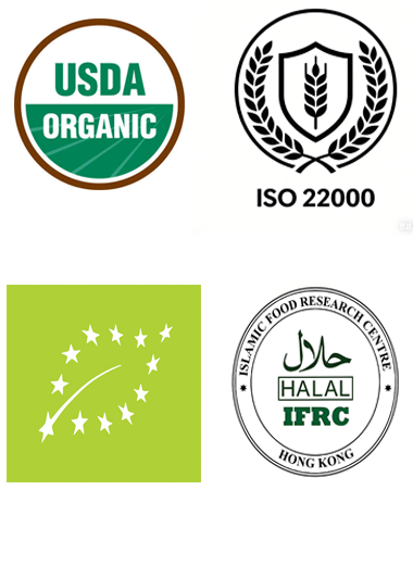 USDA Organic / EU Organic / Halal / Kosher