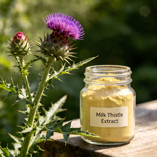 Milk Thistle Extract Powder, 80% Silymarin, Liver Health Support